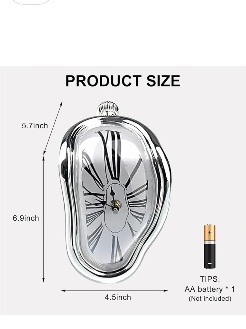 Hand painted melting clock - Picture 8 of 8